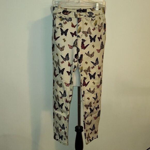 delias by Dolls Kill Miss Monarch Butterfly Jeans size small - Picture 1 of 12